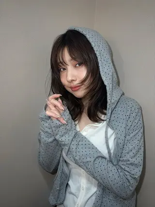 ミディアム チャコ|暖色 |ボブ•レイヤーのヘアスタイル