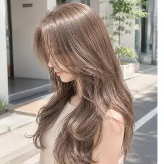 ロング カラー SOURCE枚方🫧 透明感カラー/ケアのヘアスタイル