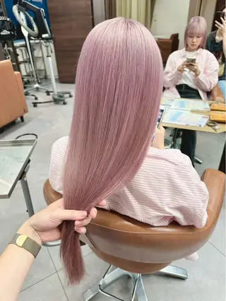 ロング カラー か ののヘアスタイル