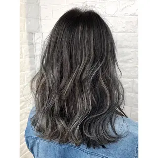 ミディアム カラー 髪質改善特化KIZU /ブリーチ縮毛矯正のヘアスタイル