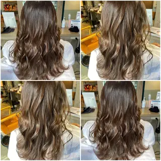 カラー 🩵盛れる顔周り/ 艶カラーemi🩵のヘアスタイル