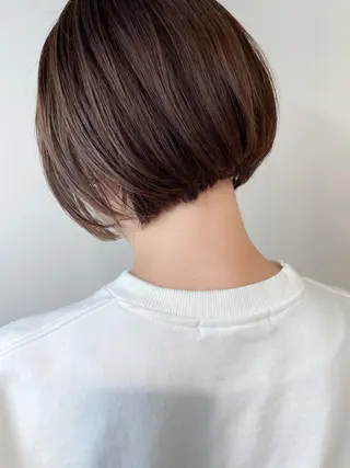 ミディアム カラー 緒方リエ 時短ショート・ボブのヘアスタイル