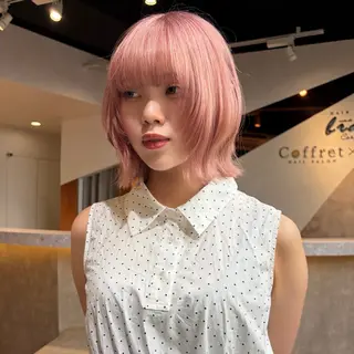 ショート カラー ベージュ/似合わせ ボブ/艶髪🫧門脇由のヘアスタイル