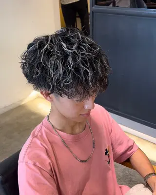 カラー パーマ メンズ (Lenis) takutoのヘアスタイル