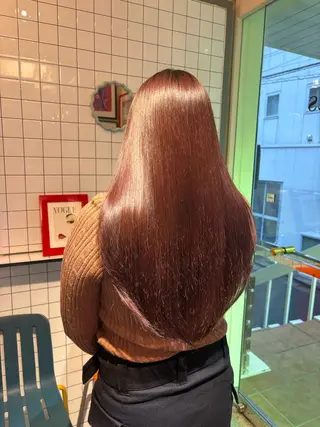カラー エクステ ハイトーン 💭黒崎ハルカのヘアスタイル