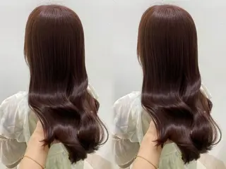 ロング 透明感ツヤカラー/ 縮毛矯正/静岡のヘアスタイル