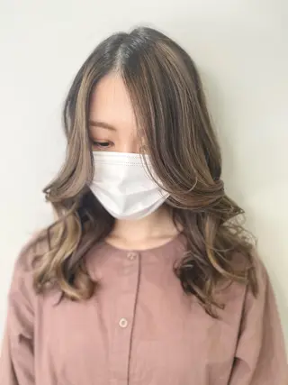 ロング カラー レイヤーカット 赤み消し　店長/大和のヘアスタイル