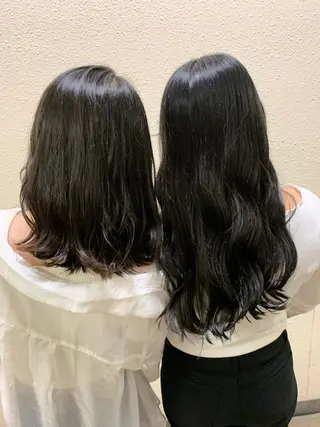 セミロング カラー ヘアアレンジ 💕上野美容師☁ ブリーチ💖サワのヘアスタイル