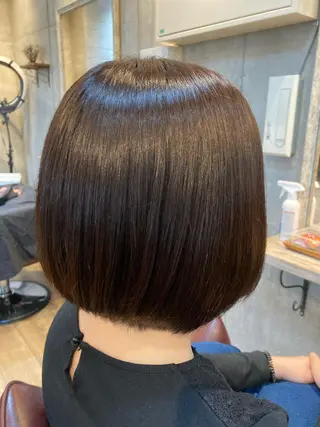 ショート カラー 縮毛矯正/髪質改善 /SATOKOのヘアスタイル
