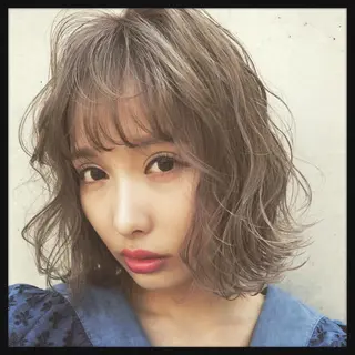 ミディアム カラー パーマ ヘアアレンジ メンズ キッズ ネイル マツエク・マツパ アイブロウ 🌈髪質改善🉐割✨ 🌻“ever”🌻のヘアスタイル