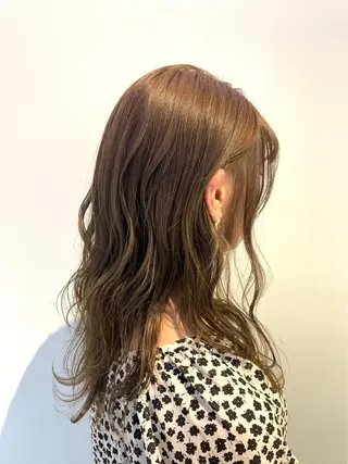 カラー ブリーチしない暖色 カラー🥀杉 優菜のヘアスタイル