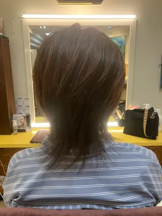 セミロング カラー 横田 尚登のヘアスタイル