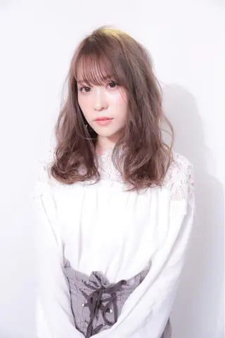 セミロング カラー パーマ ✨関西No1✨ 春木淳也のヘアスタイル