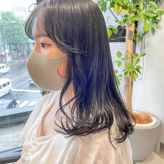 ミディアム カラー 圧倒的透明感カラー nana🦕のヘアスタイル