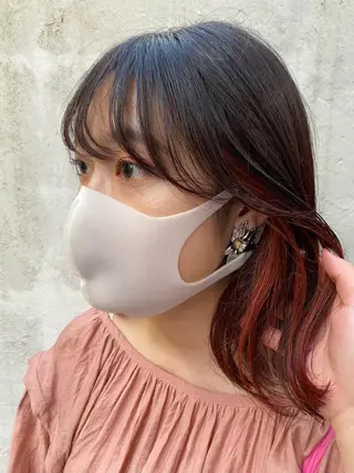 ミディアム カラー satsuki レイヤー・暖色のヘアスタイル