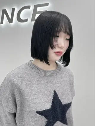 ショート カラー ヘアアレンジ 縮毛矯正🤍 ボブ/ HIKARIのヘアスタイル