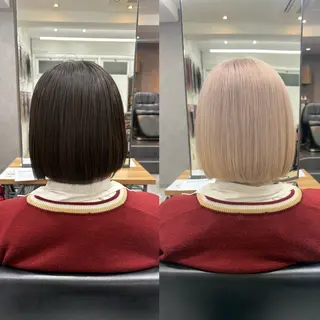 ショート カラー ENA💗NEXT /ハイトーンエクステのヘアスタイル
