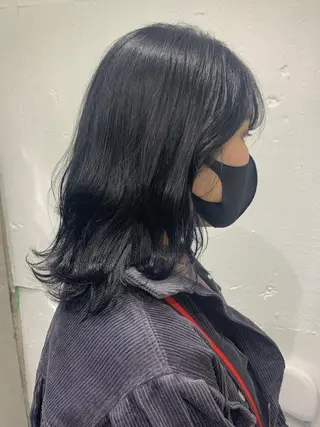 ミディアム カラー ヘアアレンジ 憧れの艶ハイトーンへ 🌙サイダサキのヘアスタイル