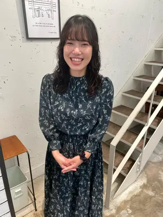 ミディアム パーマ 豊田 真夕のヘアスタイル