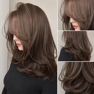 ミディアム カラー 🦋韓国風レイヤー/ 艶髪矯正🦋凛太郎のヘアスタイル