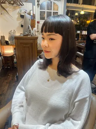 ミディアム 緒方椋 /学芸大学のヘアスタイル