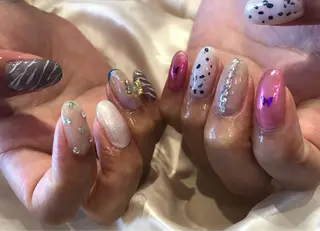 ネイル パラあり！フィルイン 美フォルムのネイルデザイン
