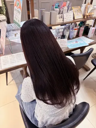 ロング カラー ホナミ🤎ハイトーン /縮毛矯正/アレンジのヘアスタイル