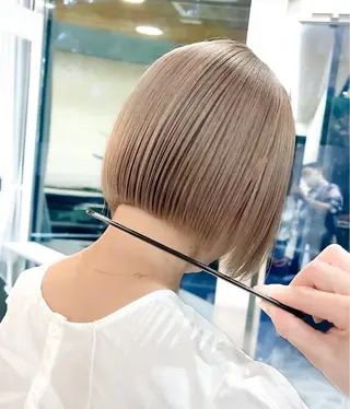 ショート カラー ヘアアレンジ ボブ指名1位/パツッ とボブ/似合わせのヘアスタイル