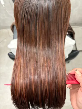 ロング カラー 梅雨対策すぐ巻ける ☔️縮毛矯正勝倉　麗のヘアスタイル