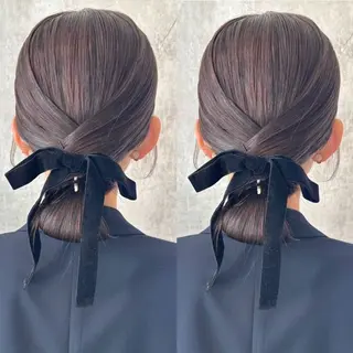セミロング ヘアアレンジ ヘアメ🎀ハイトーン 🩵エクステ🪄しほのヘアスタイル