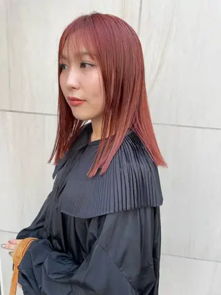 セミロング カラー パーマ ヘアアレンジ メンズ キッズ ネイル マツエク・マツパ アイブロウ tatsumi/ボブ ウルフ/レイヤーのヘアスタイル