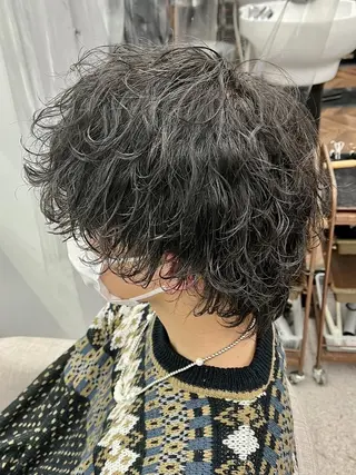 ショート 京都河原町 メンズパーマ助川龍哉のヘアスタイル