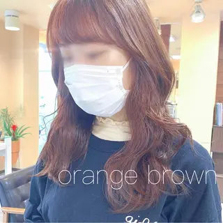 ミディアム レイヤー/艶髪カラー 森本くるみのヘアスタイル