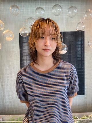 セミロング パーマ 横地 凌のヘアスタイル