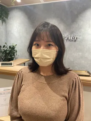 セミロング カラー 透明感カラー 🩶🩵🩷AIRIのヘアスタイル