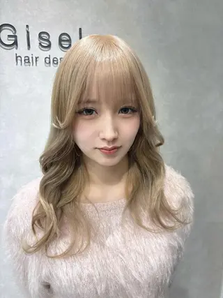 セミロング カラー lafit ラフィット 下大利のヘアスタイル