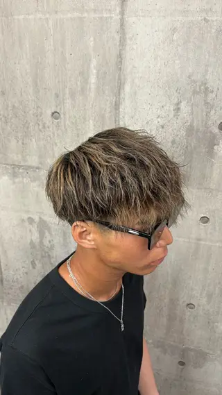 ミディアム カラー パーマ メンズ lua店 Yugo(河野有吾)のヘアスタイル