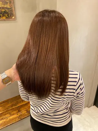 セミロング 新宿/顔周りカット +レイヤー=しずく♩のヘアスタイル