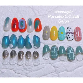 ミディアム ネイル 🐾enen style 🐾のネイルデザイン
