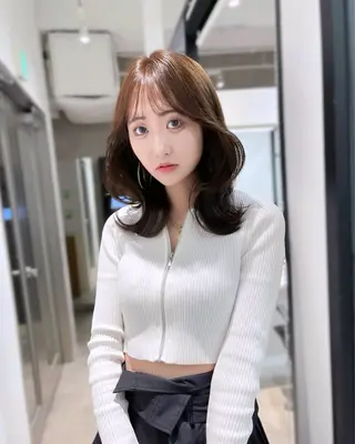 セミロング 韓国レイヤーカット 髪質改善▫️水野有真のヘアスタイル