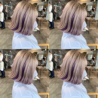 ミディアム カラー ✨艶ブリーチカラー ✨四ノ宮裕己のヘアスタイル
