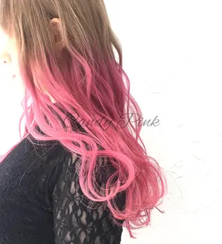 ロング カラー 脱!黒髪 ダブルカラー【上野】のヘアスタイル