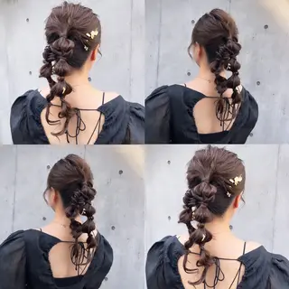 セミロング ヘアアレンジ カジュアルを女っぽく 𝗮𝘆𝗮𝗰𝗼のヘアスタイル