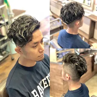 ショート パーマ カラー ヘアアレンジ メンズ 💜髪の救世主💜 MASAのヘアスタイル