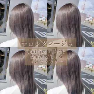 セミロング カラー キッズ メンズ ブリーチカラー/ 美髪矯正/佐伯 駿のヘアスタイル
