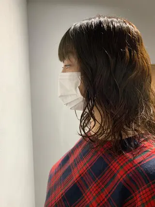 ロング カラー パーマ ボブパーマコテ巻き風 パーマNo1深江秀平のヘアスタイル