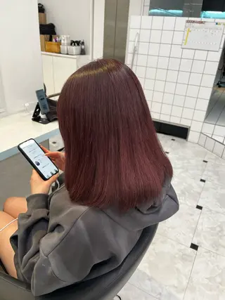 ミディアム カラー ブリーチカラー 🩵MIZUKIのヘアスタイル