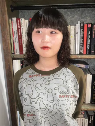 ミディアム パーマ Kiwa 江坂のヘアスタイル
