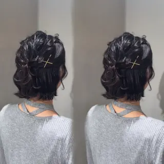 ショート ヘアアレンジ エクステ/ハイトーン /HARUNAのヘアスタイル