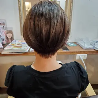 ショート カラー 韓国風レイヤーカット 上手く丁寧早い/マツのヘアスタイル
